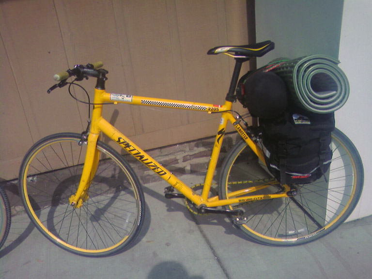 This is what my bike looked like halfway through the trip.