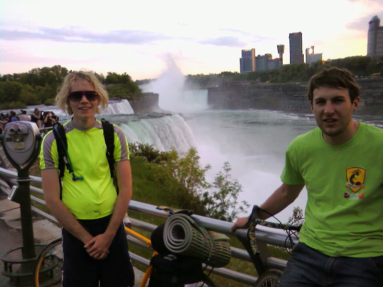 we-made-it-to-niagra-falls 8.5 hours later we made it to the falls! Hooray for us! There were a lot of people there that were very excited to see us and I'm sure we may even be in some of their photos standing behind their family.
